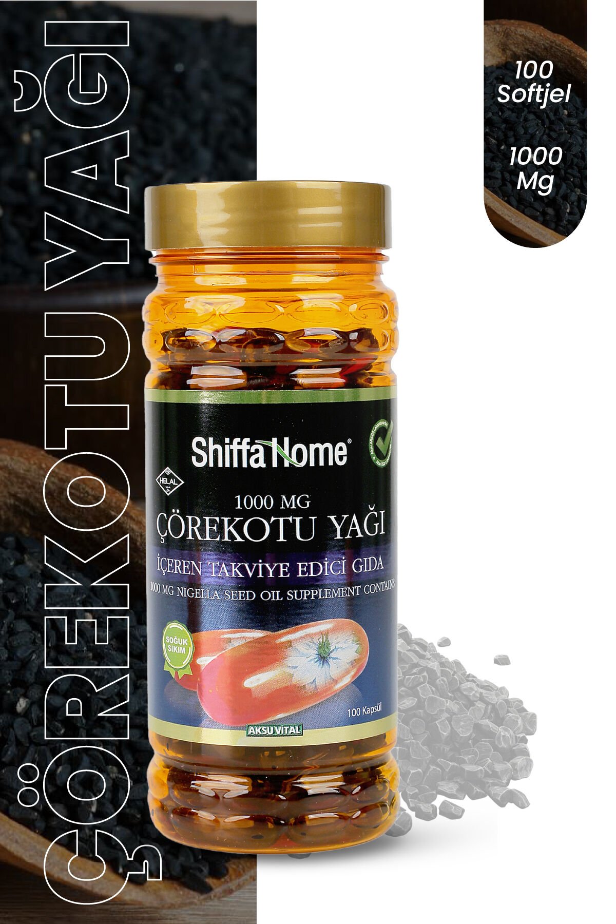 Çörekotu Yağı 1000 mg 100 Softjel