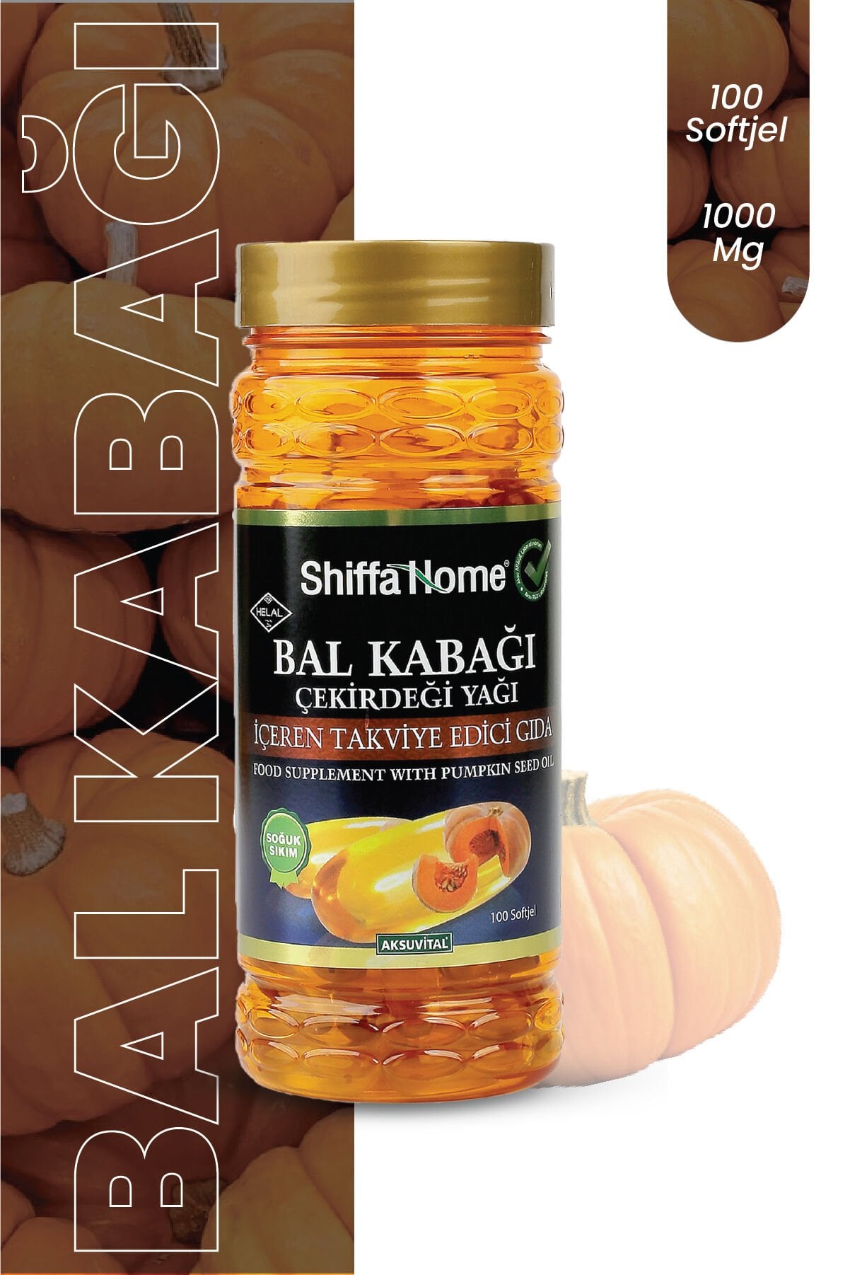 Bal Kabağı Çekirdeği Yağı 100 Softjel