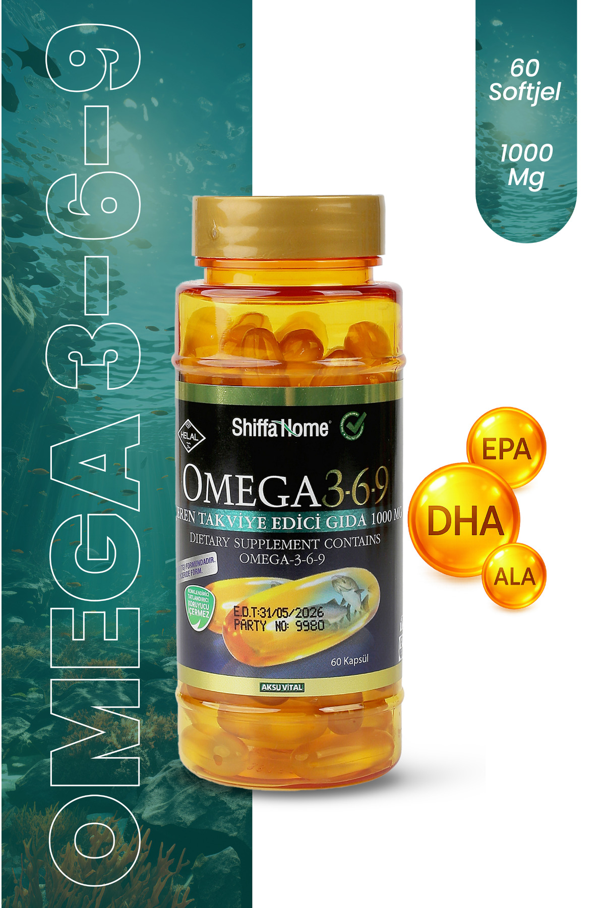 Omega 3-6-9 1000 mg 60 Softjel