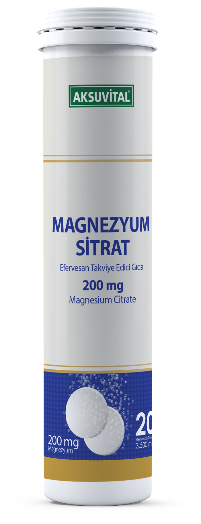 Magnezyum Sitrat Efervesan 20 Tablet