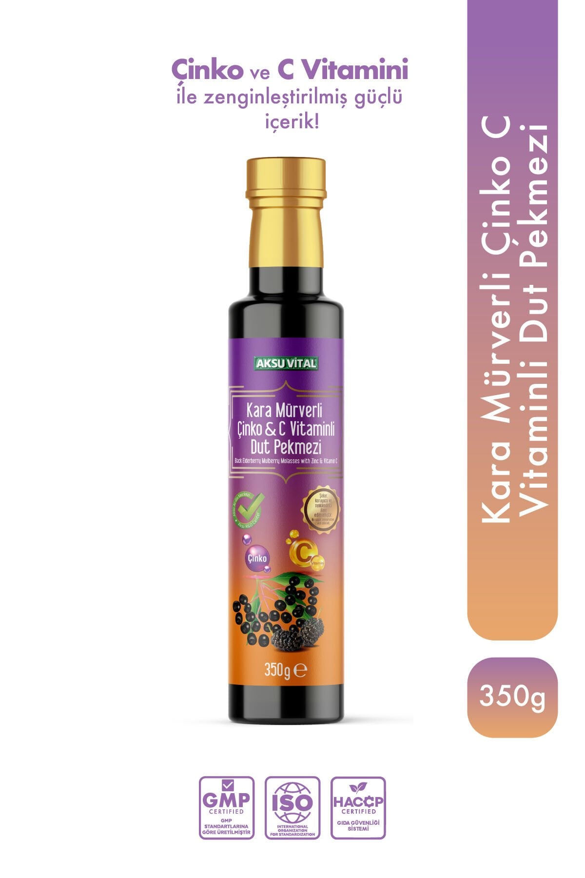 Kara Mürverli Çinko & C Vitaminli Dut Pekmezi 350 gr