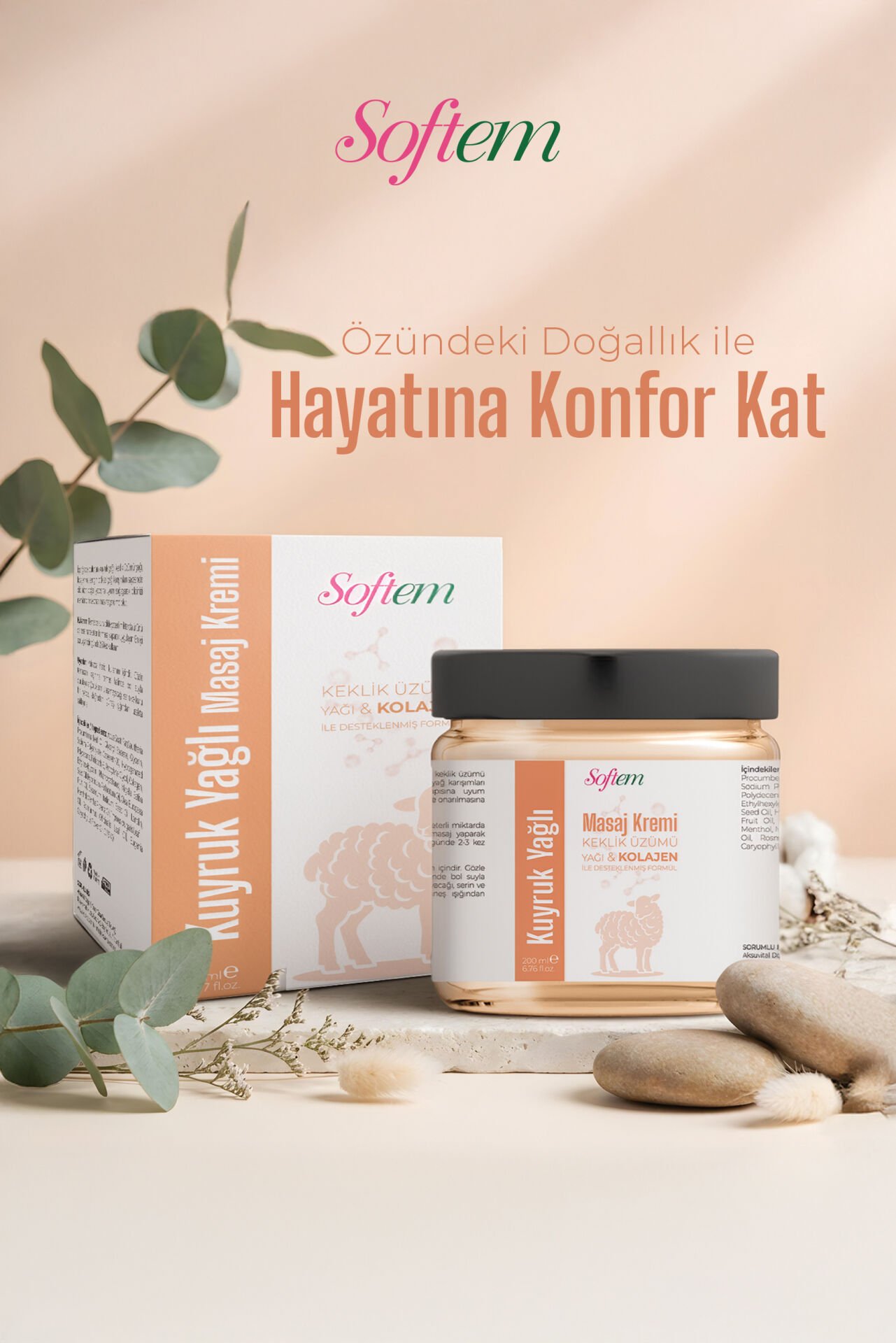 Kuyruk Yağlı Masaj Kremi 200 ml.