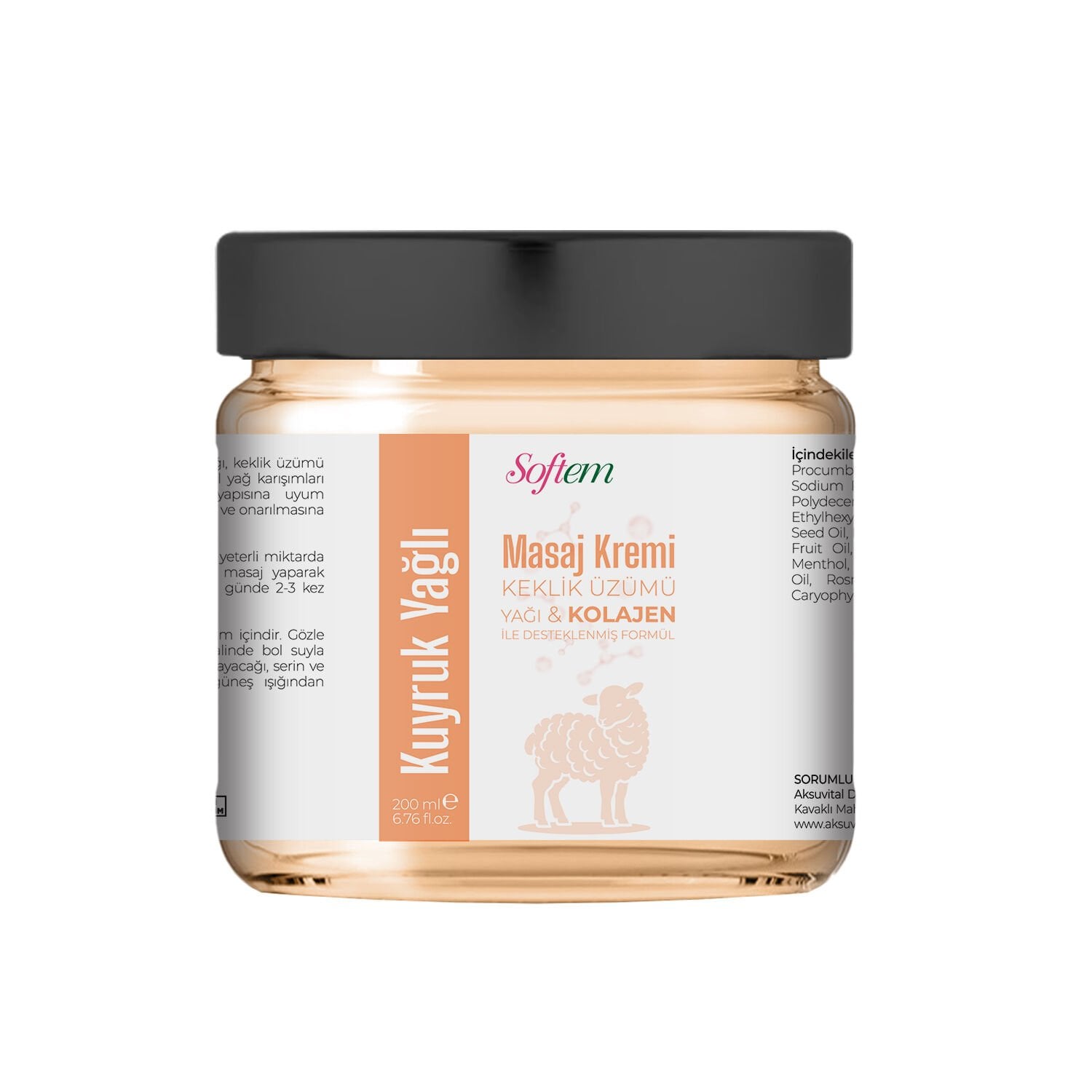 Kuyruk Yağlı Masaj Kremi 200 ml.