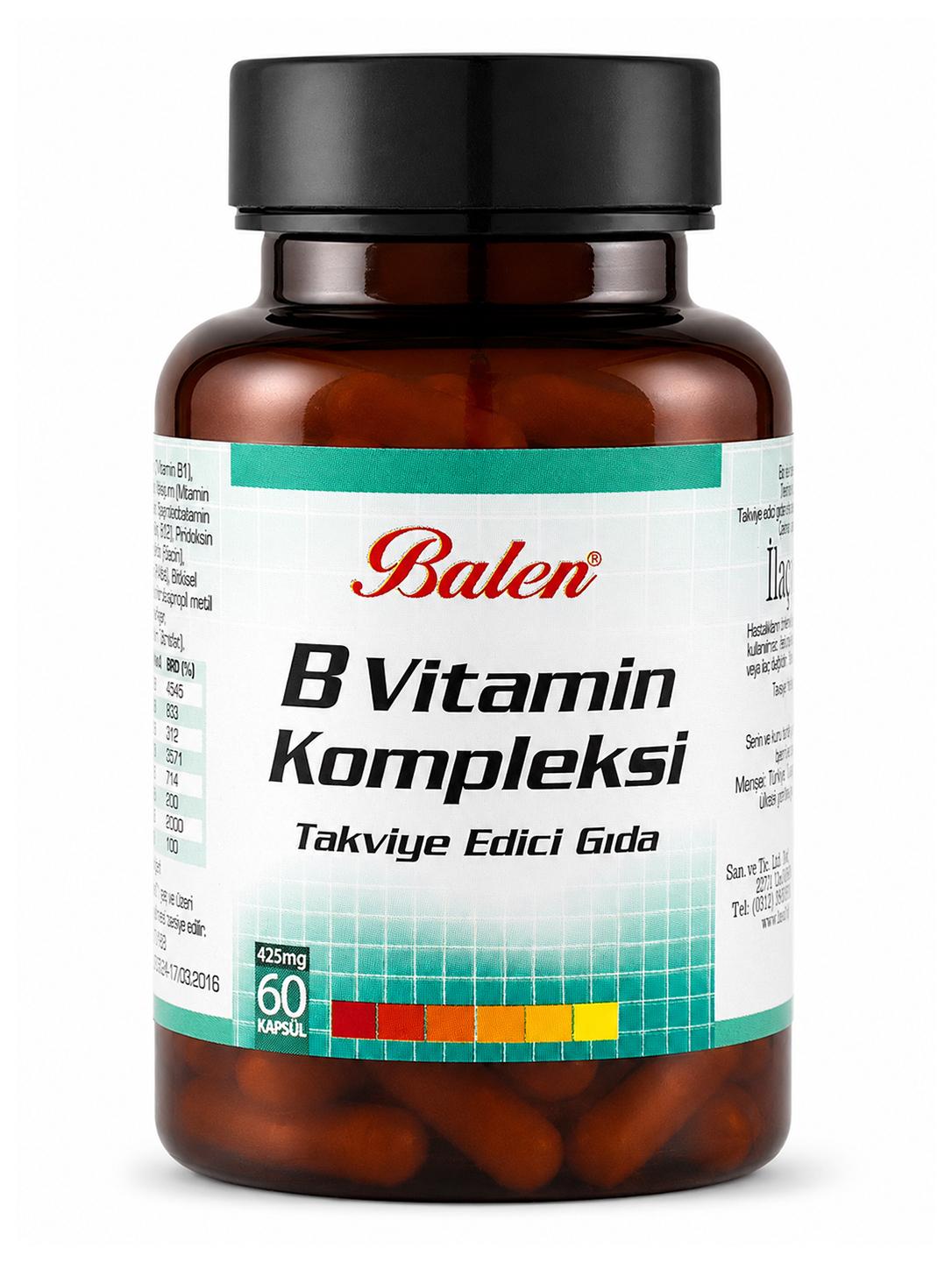 B Vitamini Kompleksi 425 mg 60 Kapsül
