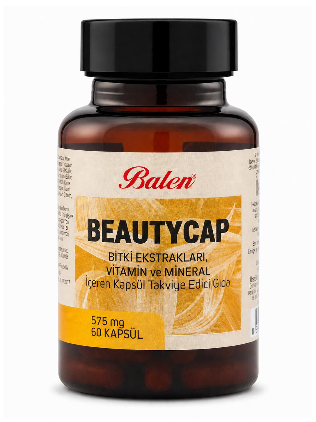 Beautycap Bitki Ekstraktları, Vitamin ve Mineral İçeren 575 mg 60 Kapsül