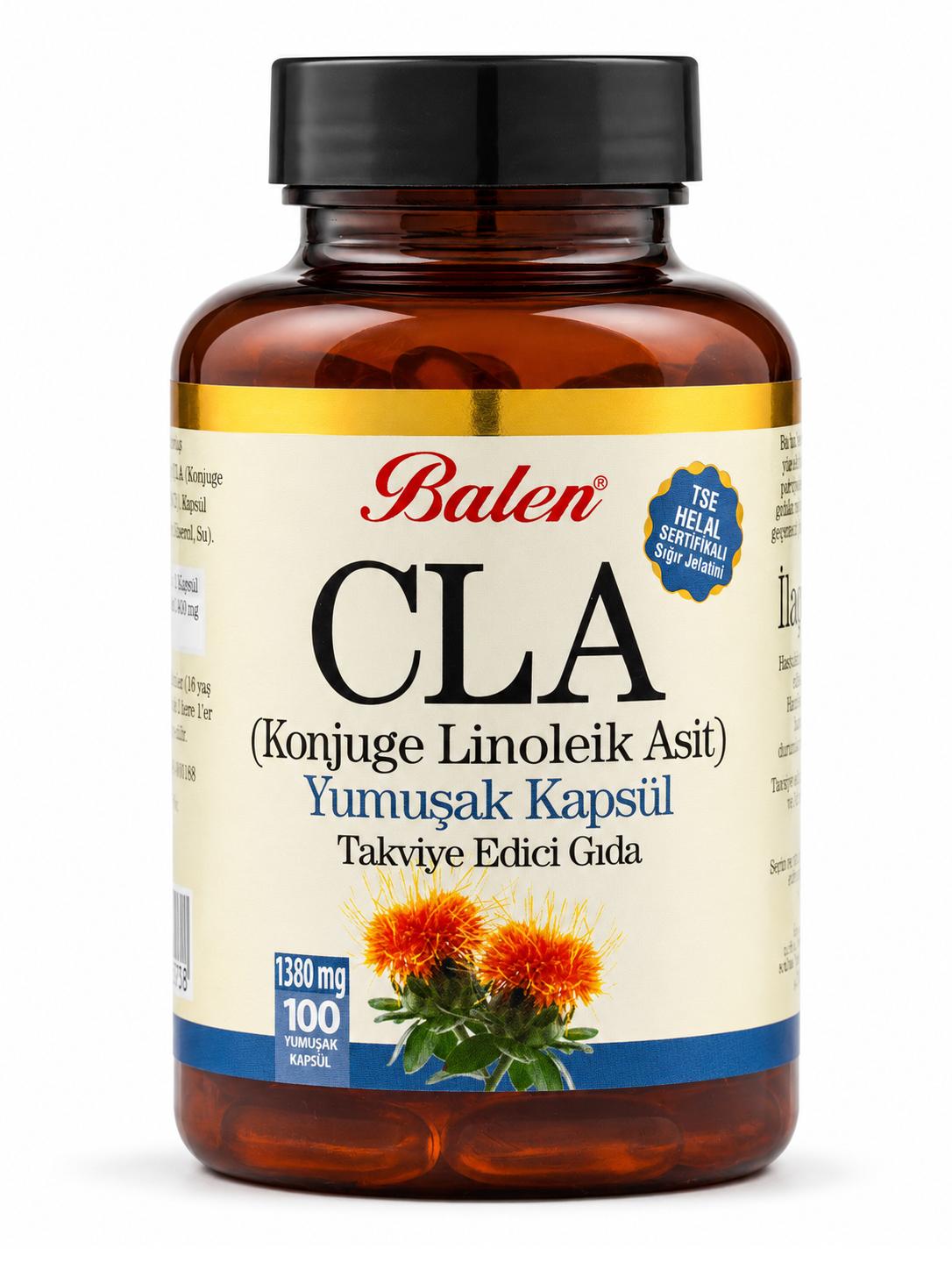 CLA (Konjuge Linoleik Asit) 1380 mg 100 Yumuşak Kapsül