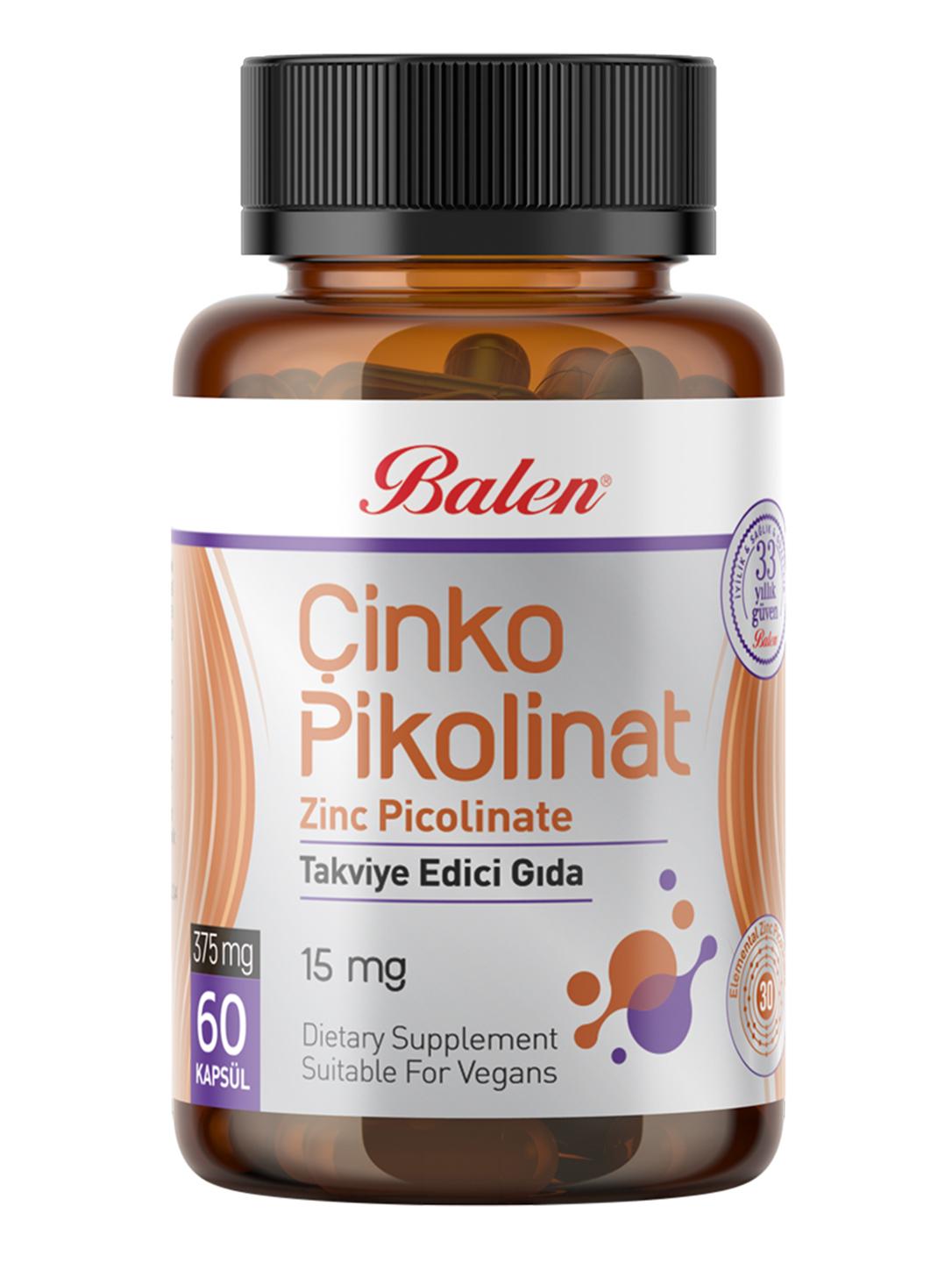 Çinko Pikolinat 375 mg 60 Kapsül