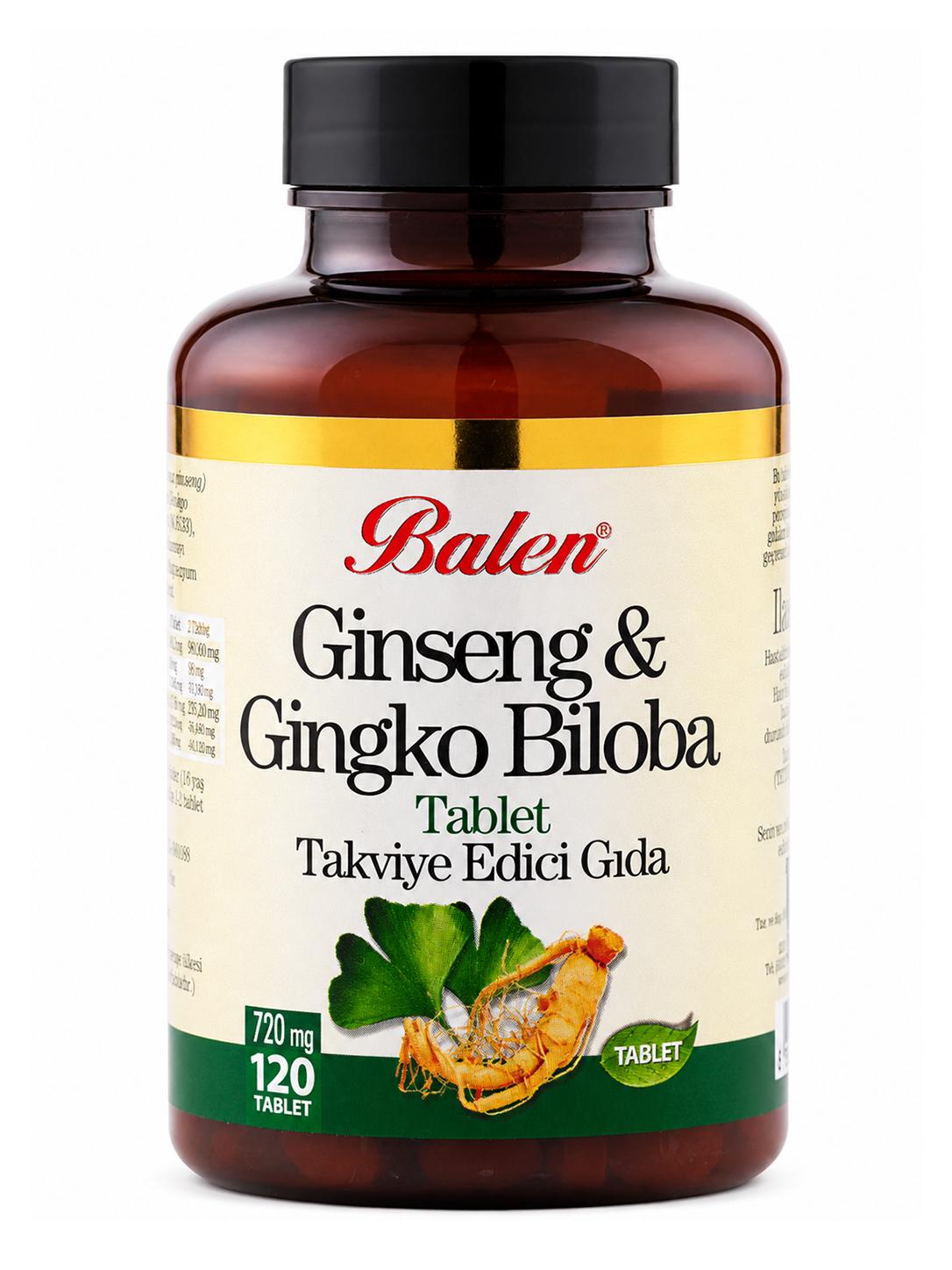 Kırmızı Ginseng & Gingko Biloba 720 mg 120 Tablet