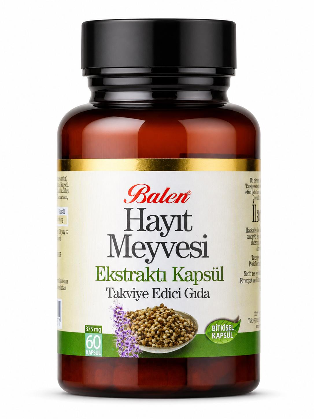 Hayıt Meyvesi Ekstraktı 375 mg 60 Kapsül