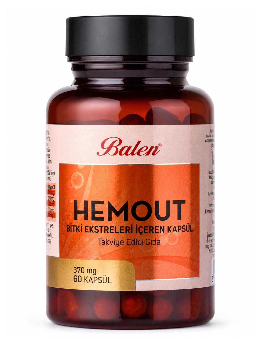 Hemout Bitki Ekstreleri İçeren 370 mg 60 Kapsül