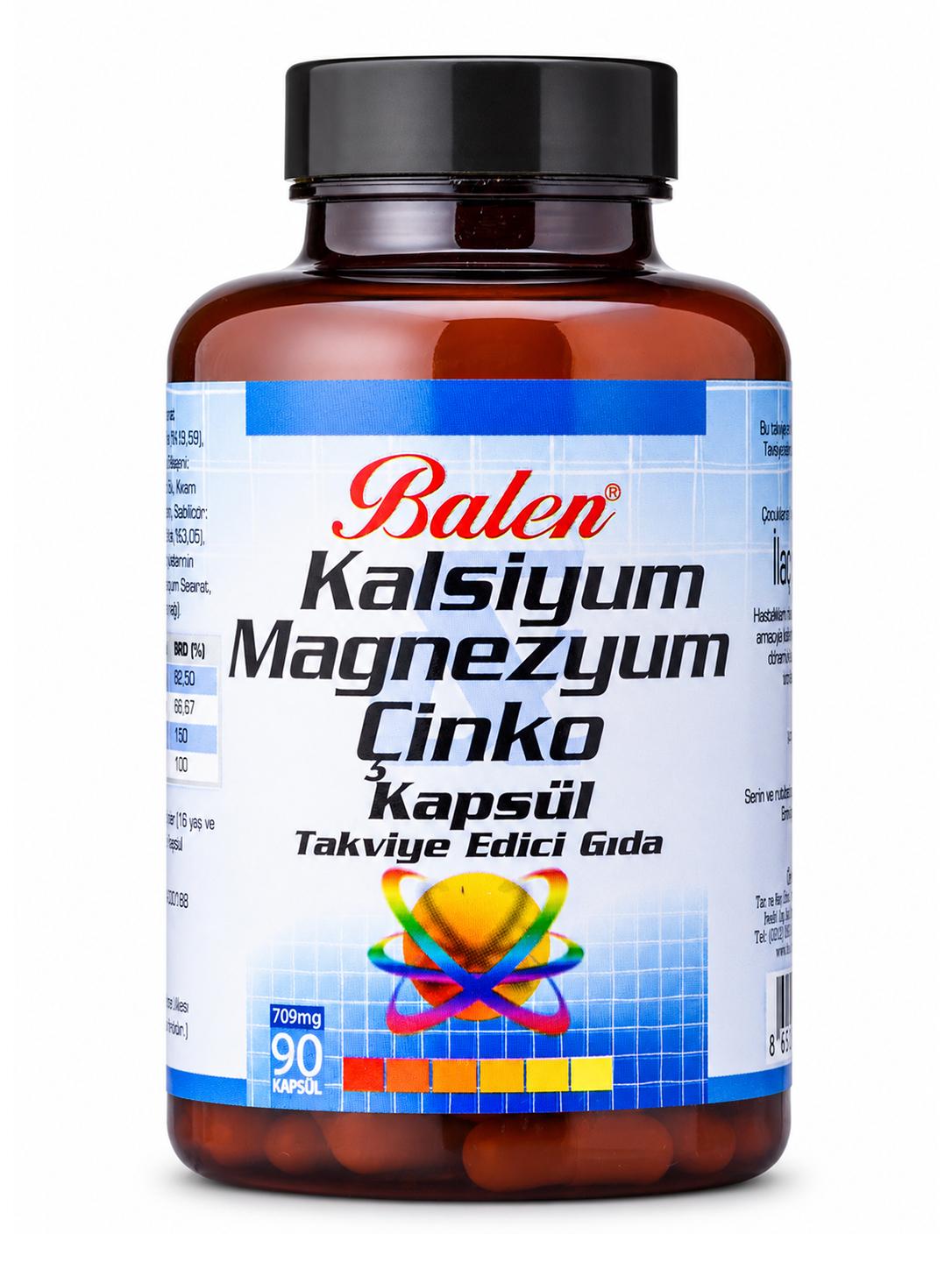 Kalsiyum & Magnezyum & Çinko Kapsül 709 mg 90 Kapsül
