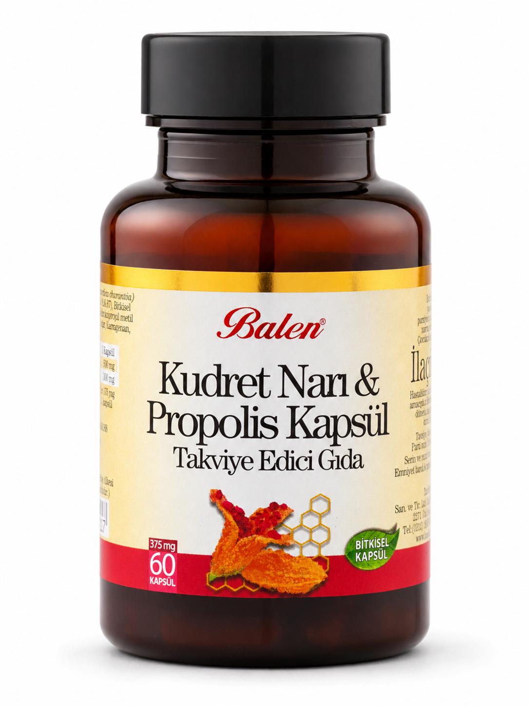 Kudret Narı & Propolis Kapsül 375 mg 60 Kapsül