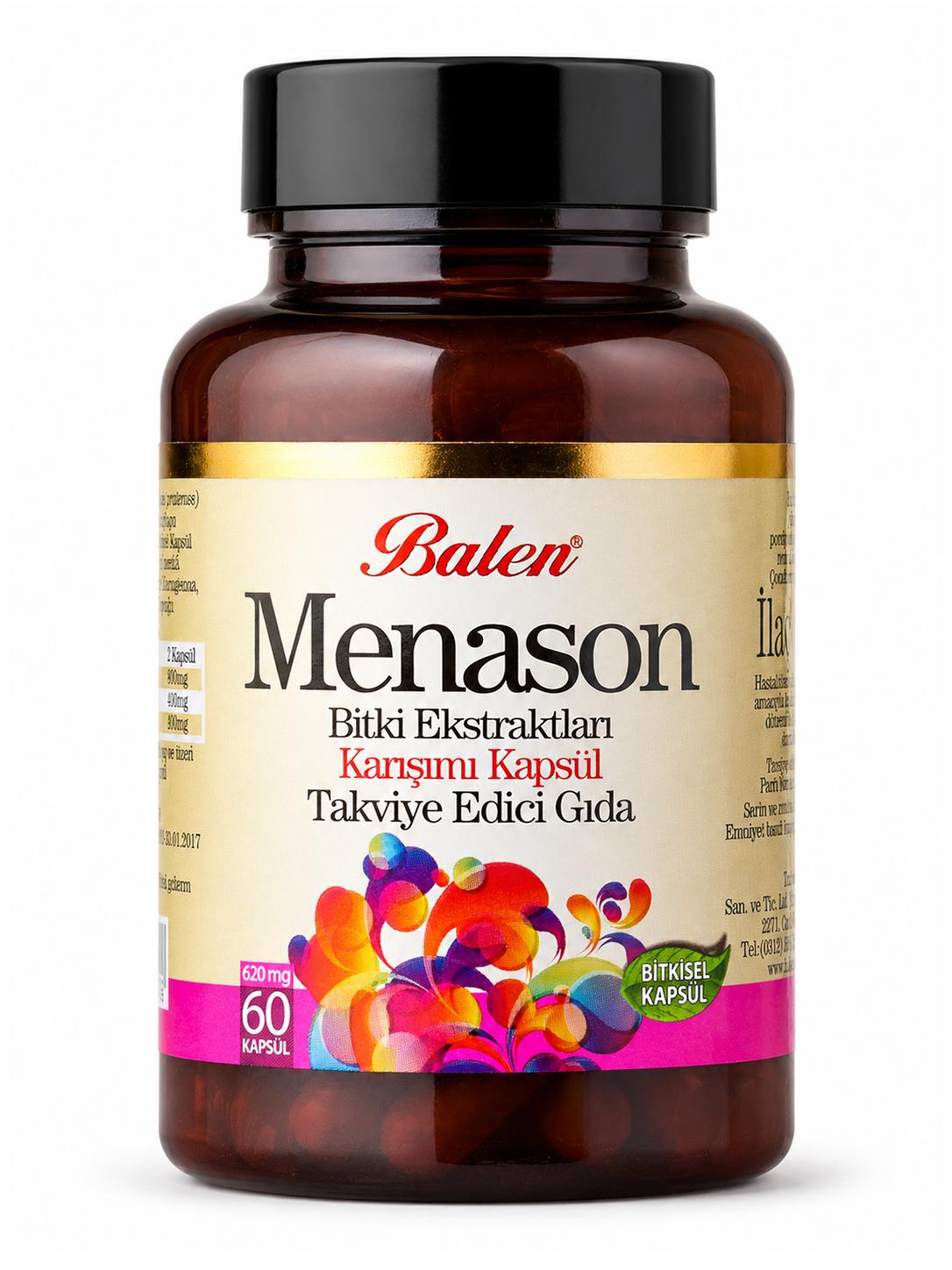 Menason Bitki Ekstraktları Karışımı 620 mg 60 Kapsül