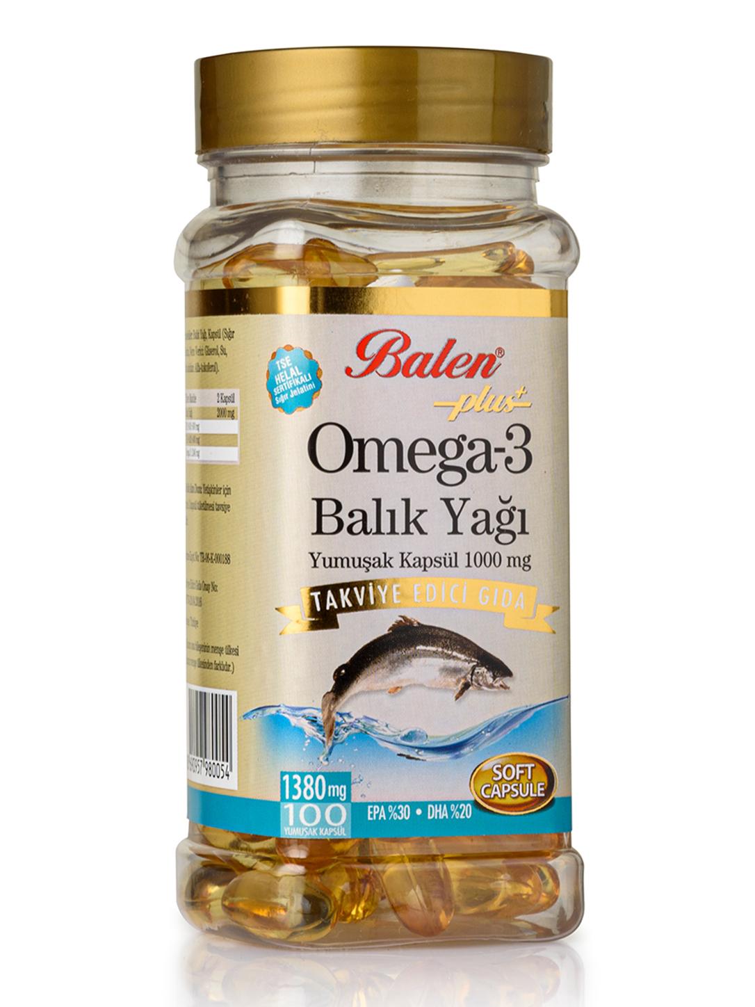 Omega 3 Balık Yağı 1380 mg 100 Yumuşak Kapsül