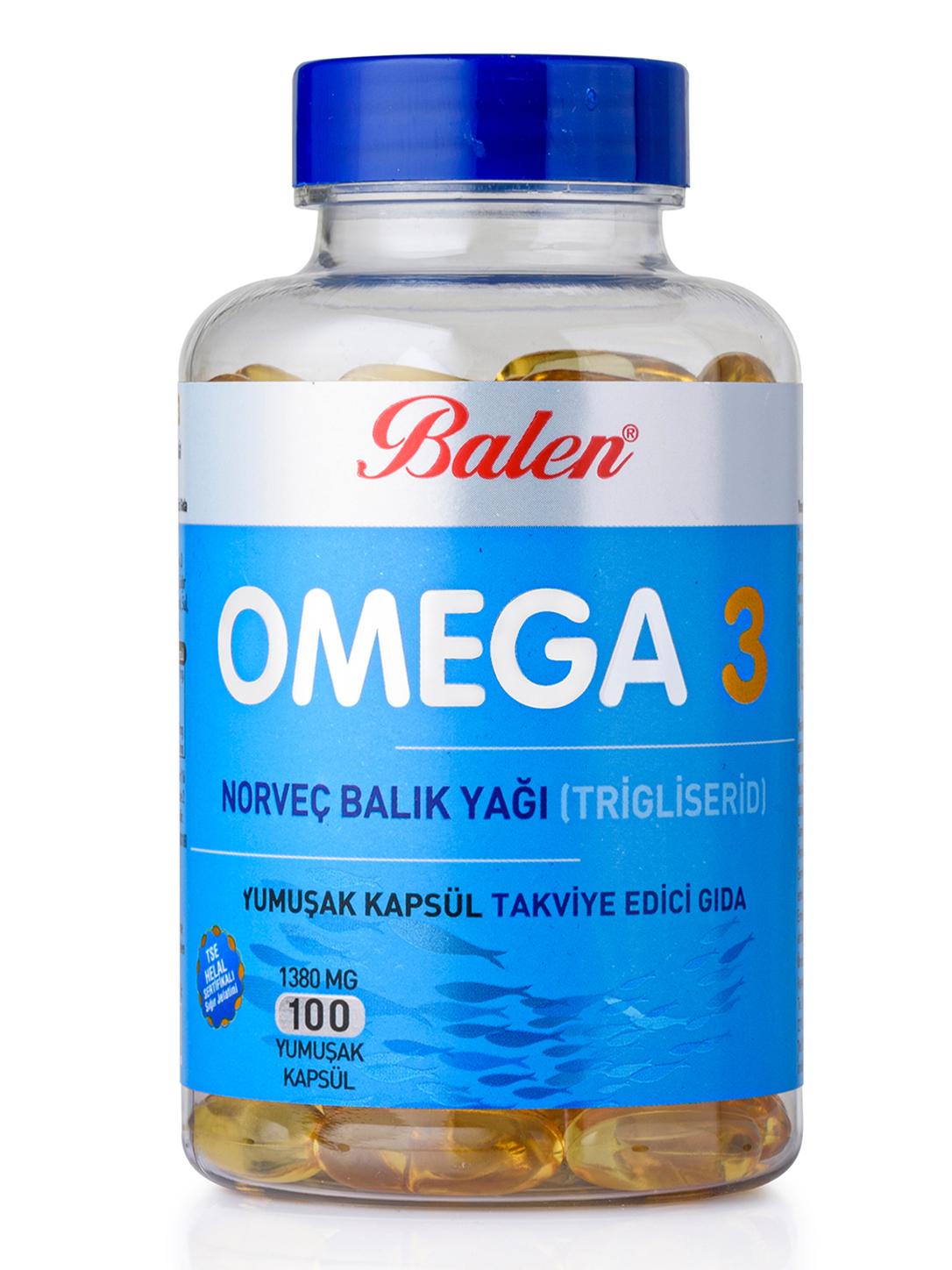 Omega 3 Norveç Balık Yağı (Trigliserid) 1380 mg 100 Yumuşak Kapsül