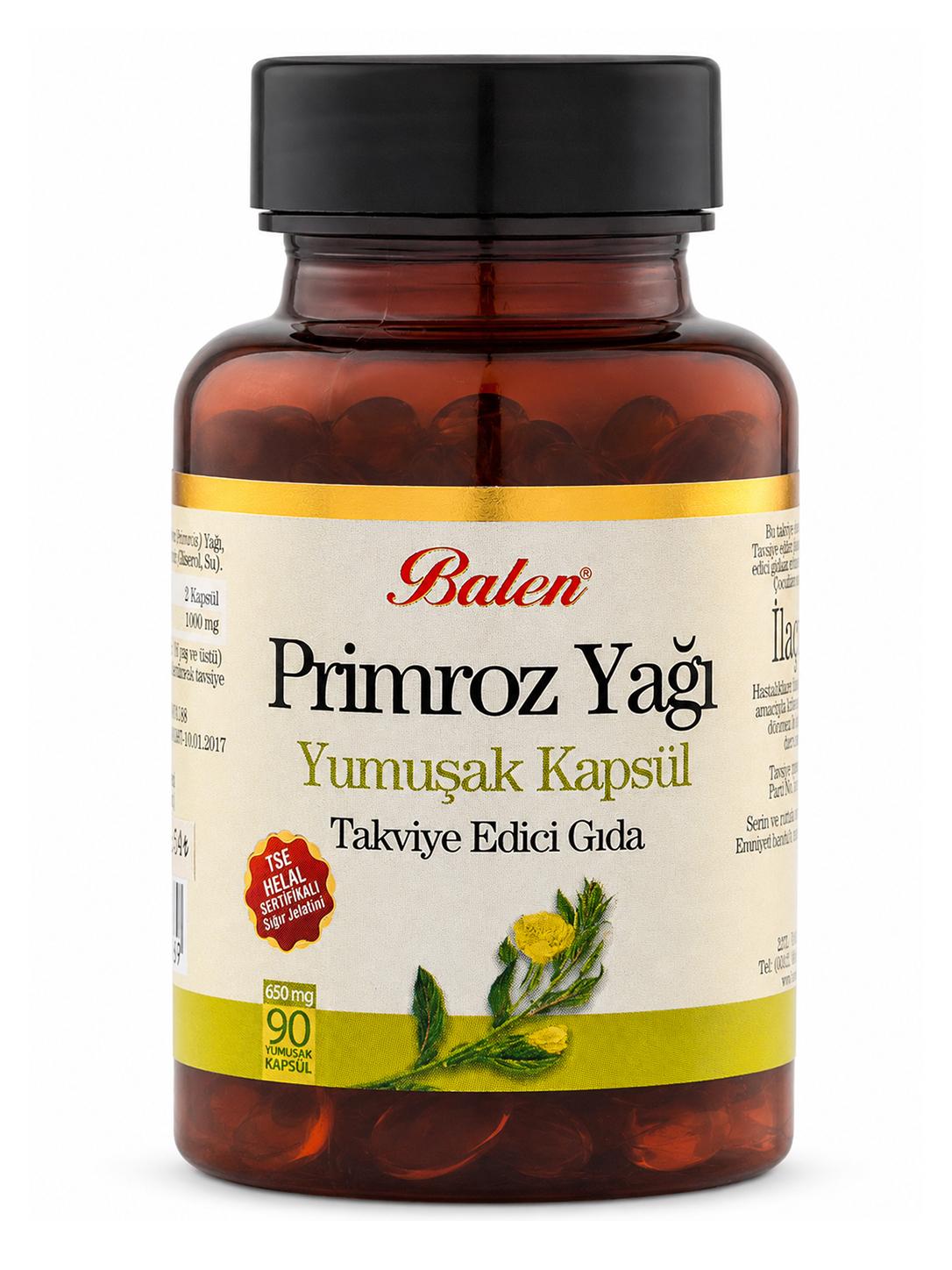 Balen Primroz Yağı 650 mg 90 Yumuşak Kapsül