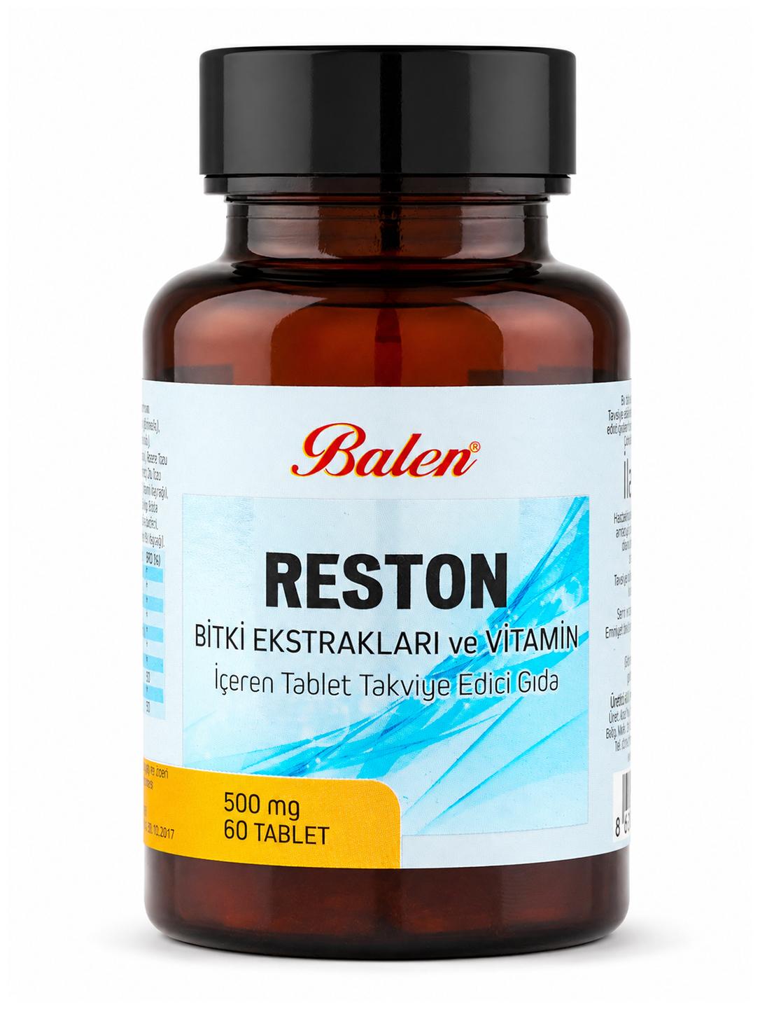 Reston Bitki Ekstraktları ve Vitamin İçeren 500 mg 60 Kapsül