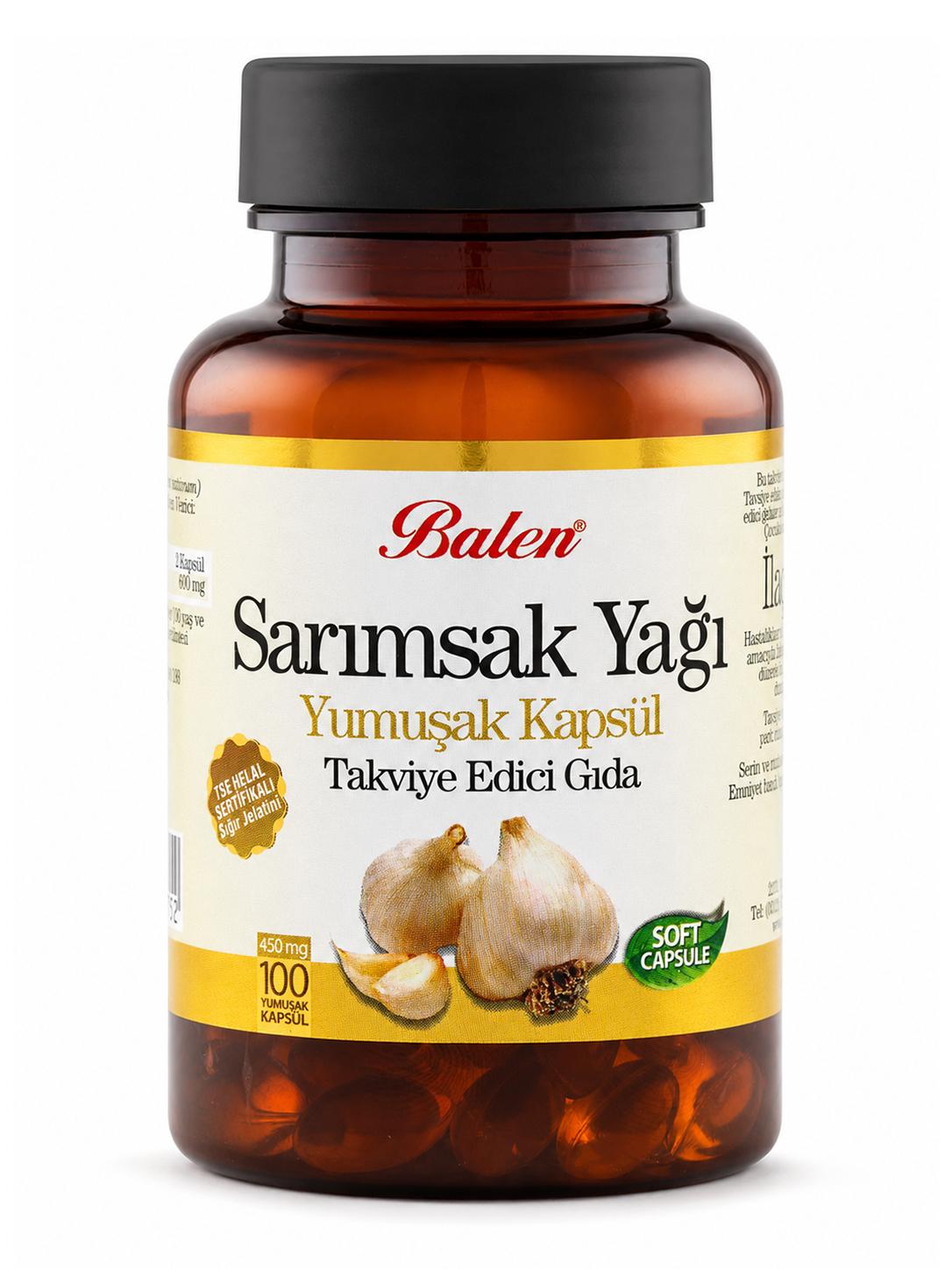 Sarımsak Yağı 450 mg 100 Yumuşak Kapsül