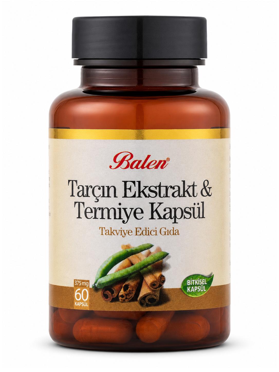 Tarçın Ekstrakt & Termiye 375 mg 60 Kapsül
