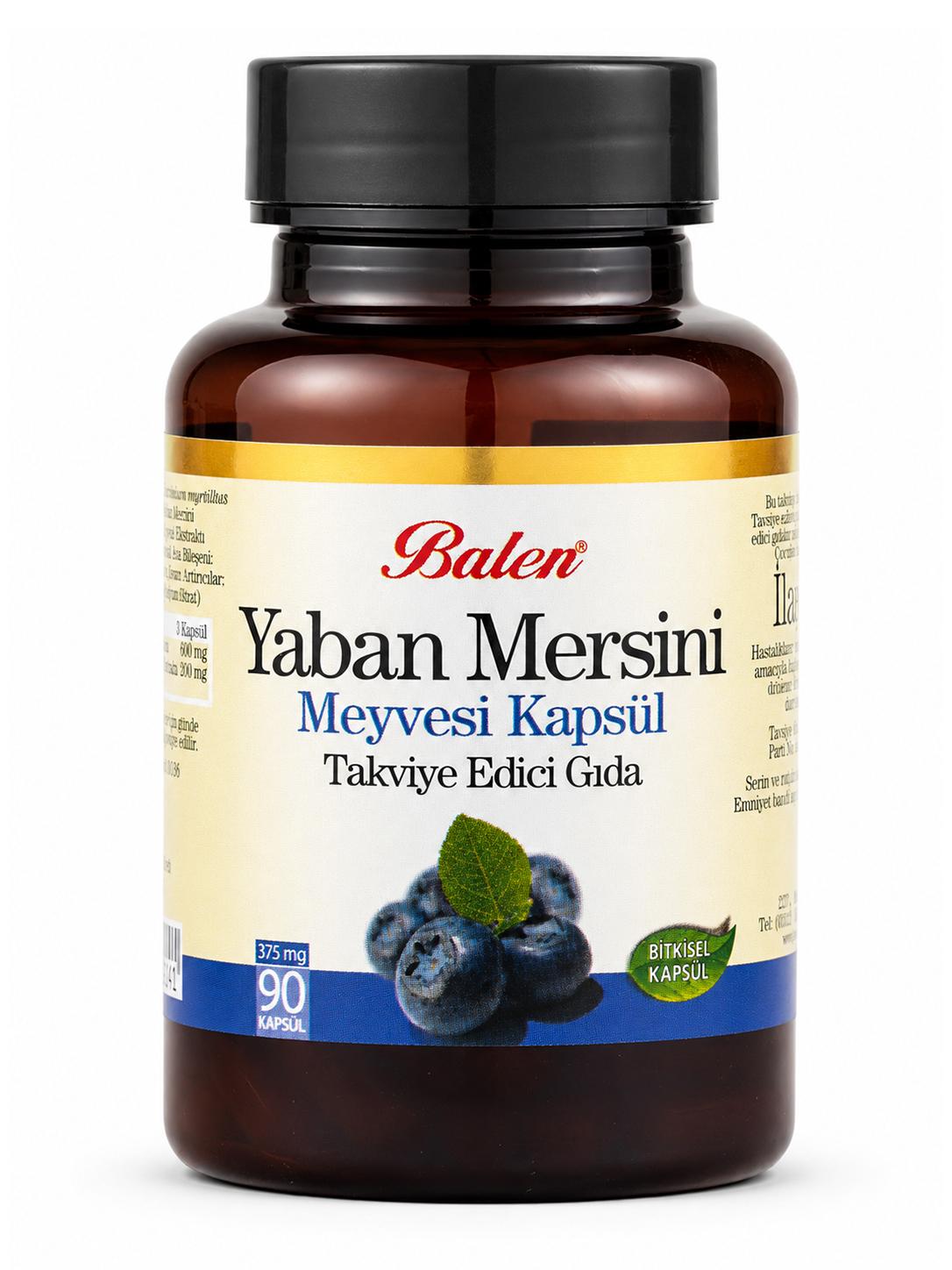Yaban Mersini Meyvesi 375 mg 90 Kapsül